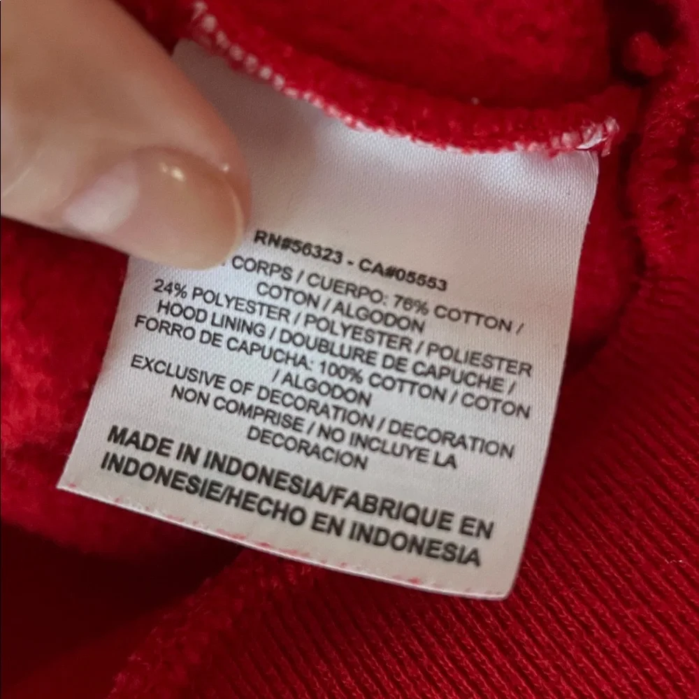 Nike SMALL women’s classic cotton fleece swoosh red pullover hoodie sweatshirt